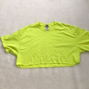 neon yellow/green crop top